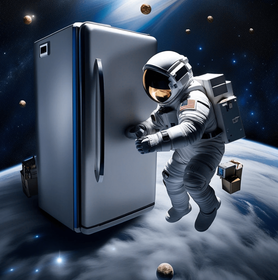 Astronaut with Refrigerator: Appliance Repair in Round Rock, TX
