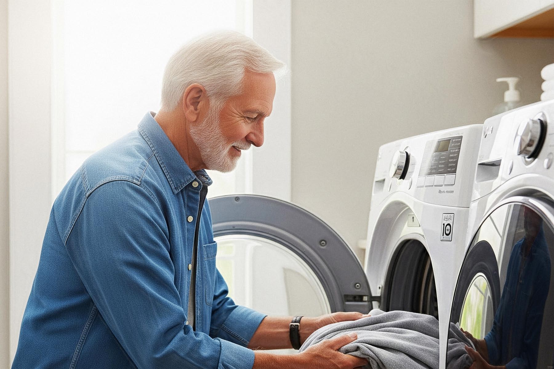 The LG EasyLoad™ dryer and similar models from Samsung and Whirlpool are leading the way in making laundry more accessible for seniors in Sun City TX