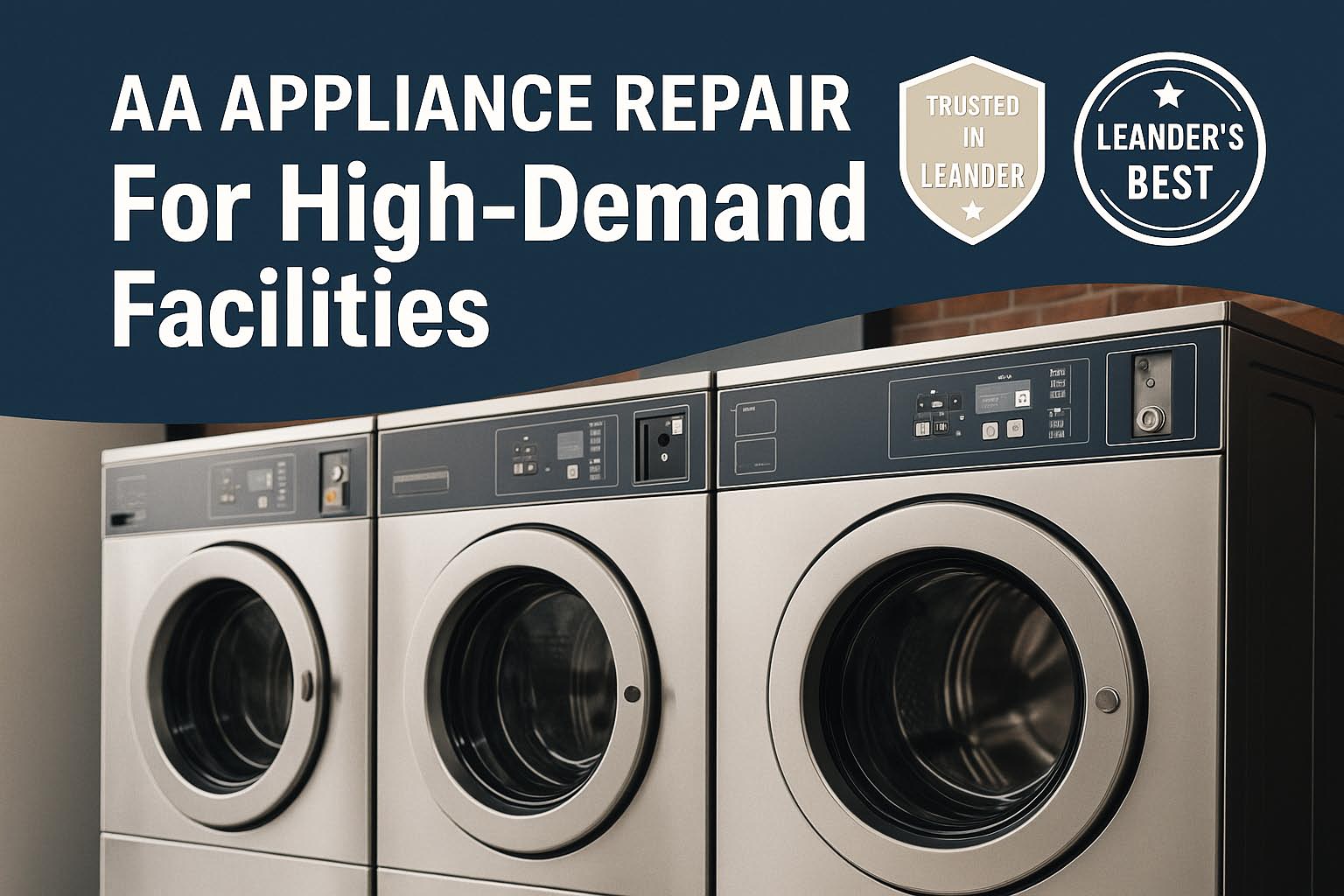 AA Appliance Repair: The trusted partner for Leander’s high-demand facilities.