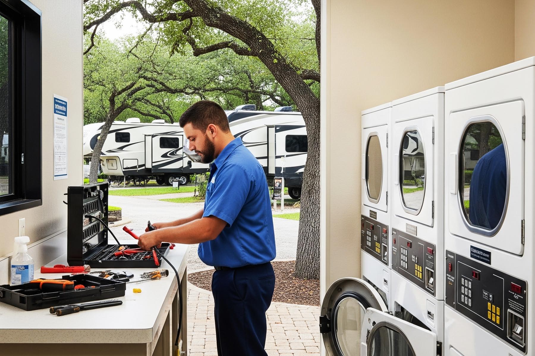At AA Appliance Repair, we specialize in commercial-grade appliance service—and we’ve helped dozens of Georgetown RV park owners avoid $1,500+ replacements by fixing coin-op units quickly, affordably, and permanently.