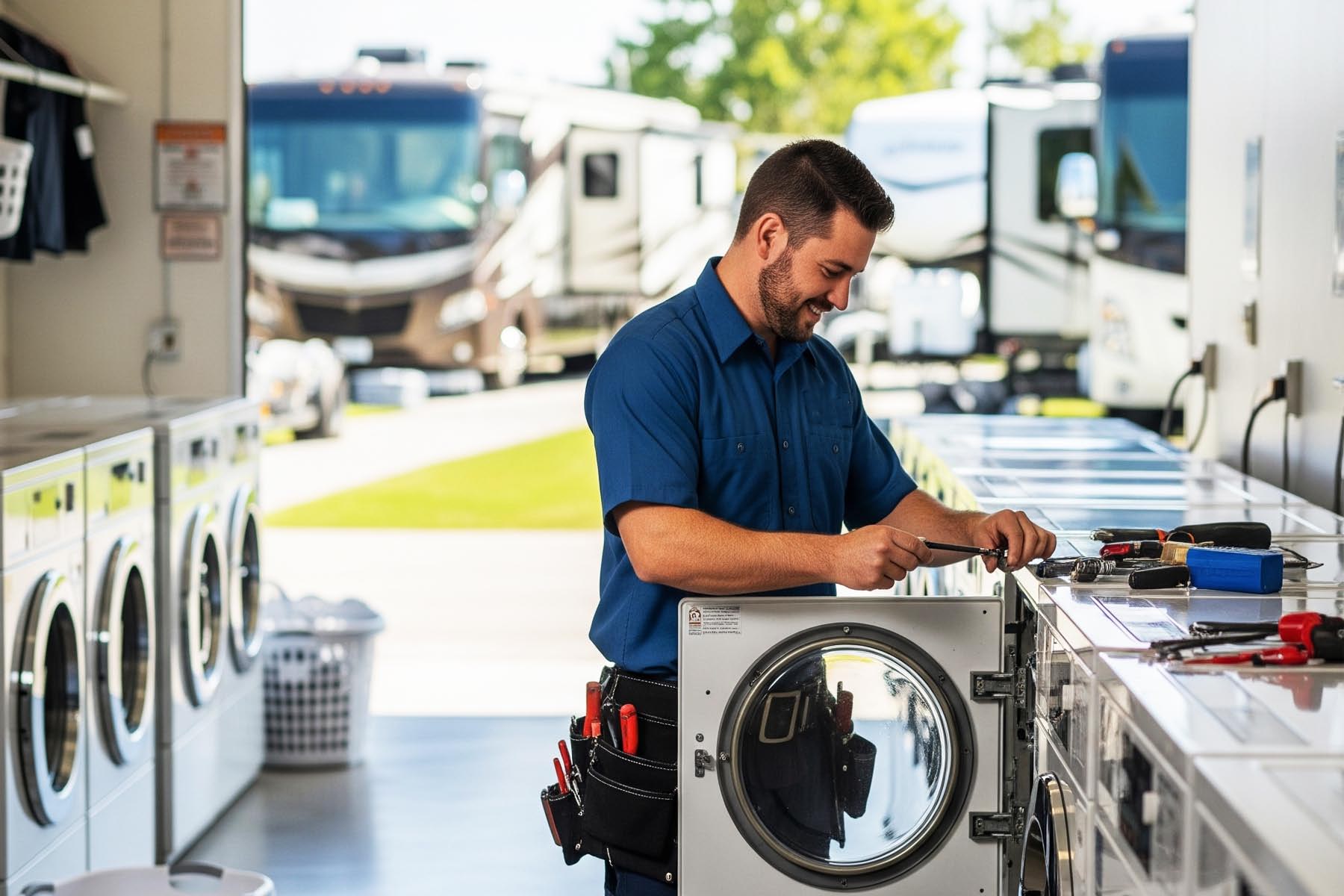Running an RV park in Georgetown, TX comes with daily challenges—but nothing disrupts tenant satisfaction (or your bottom line) faster than a broken coin-operated dryer.